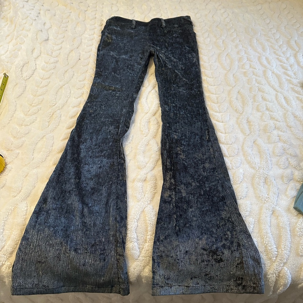 Altar'd State Charcoal Velvet corduroy Pants Sz S